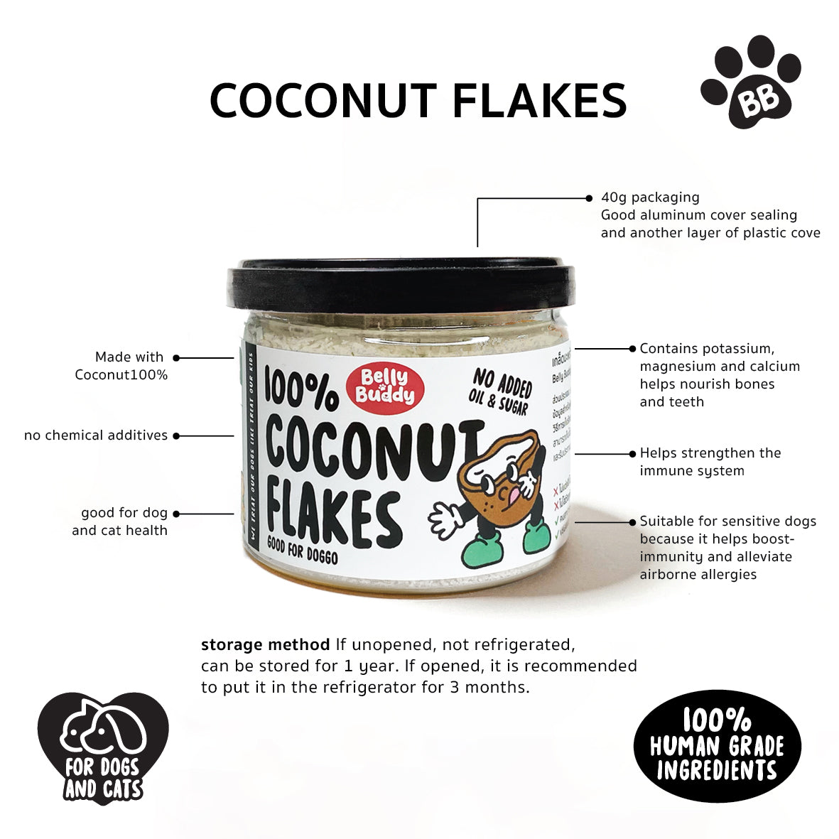 Belly Buddy - Coconut Flakes