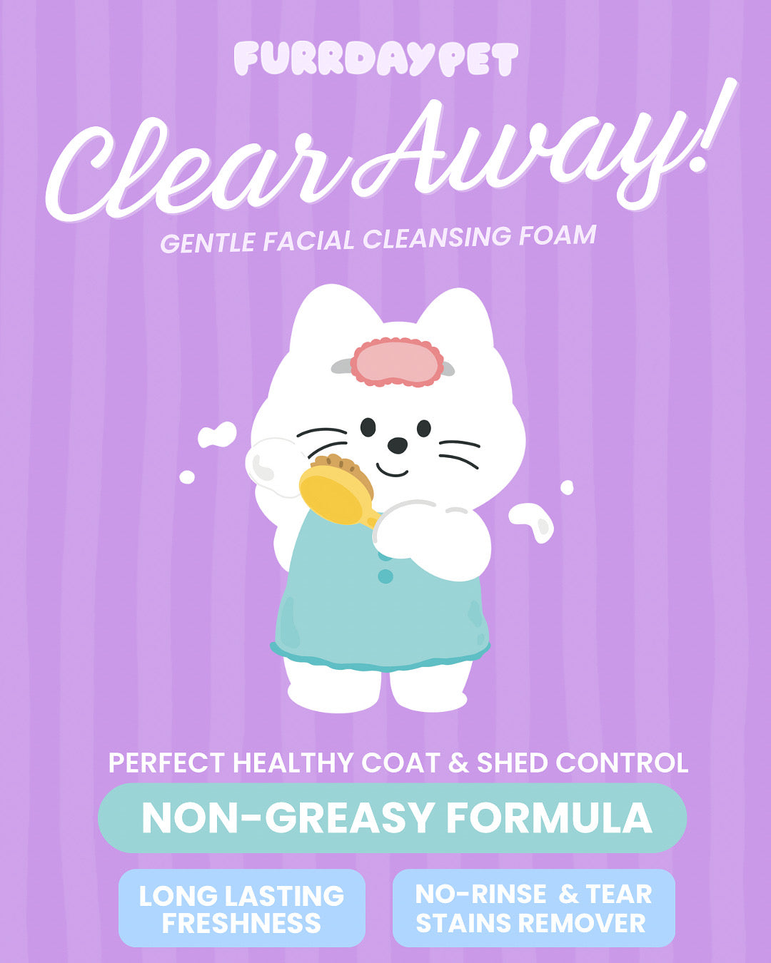 Furrday Pet - Clear Away Gentle Facial Cleansing Foam