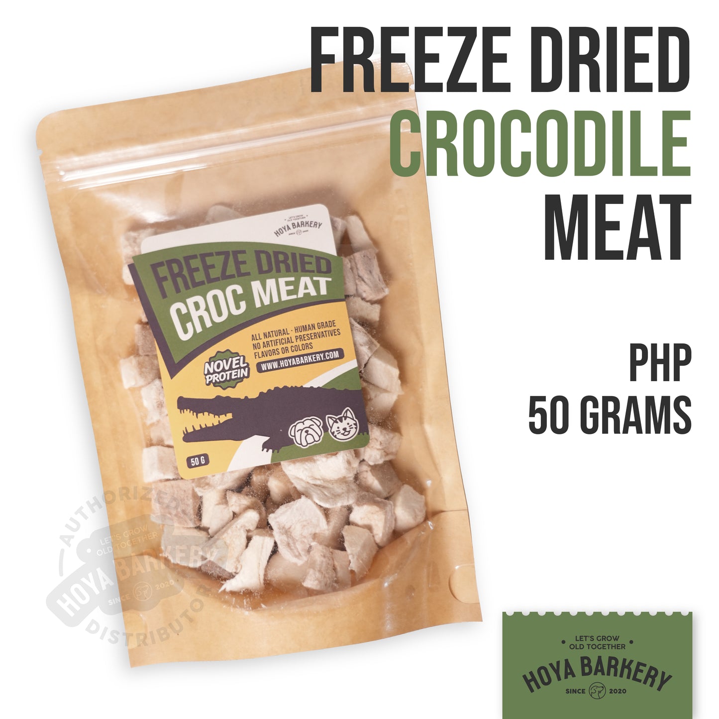 Hoya Barkery - Crocodile Meat (Freeze Dried, 50g)