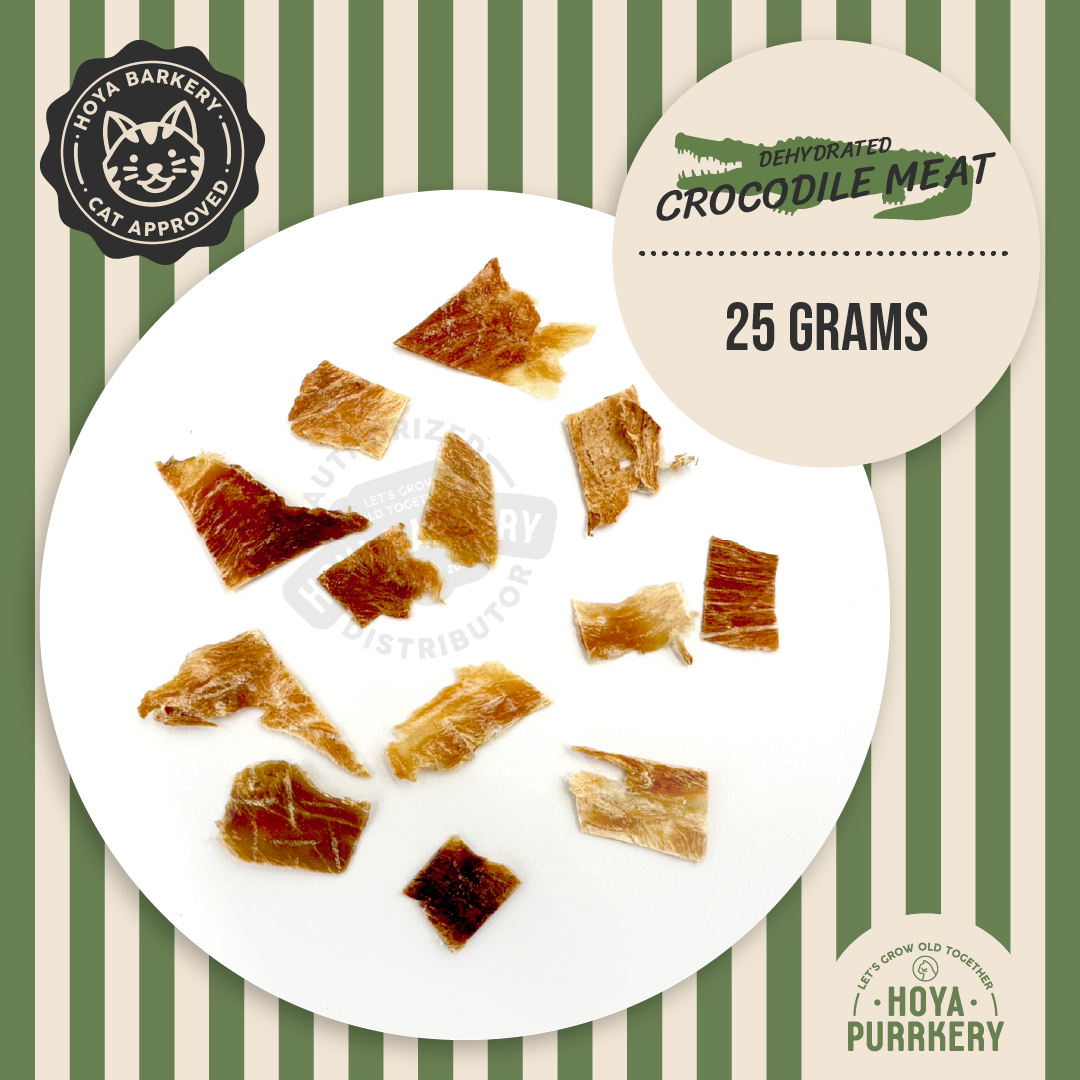 Hoya Purrkery - Crocodile Meat (Dehydrated, 25g)