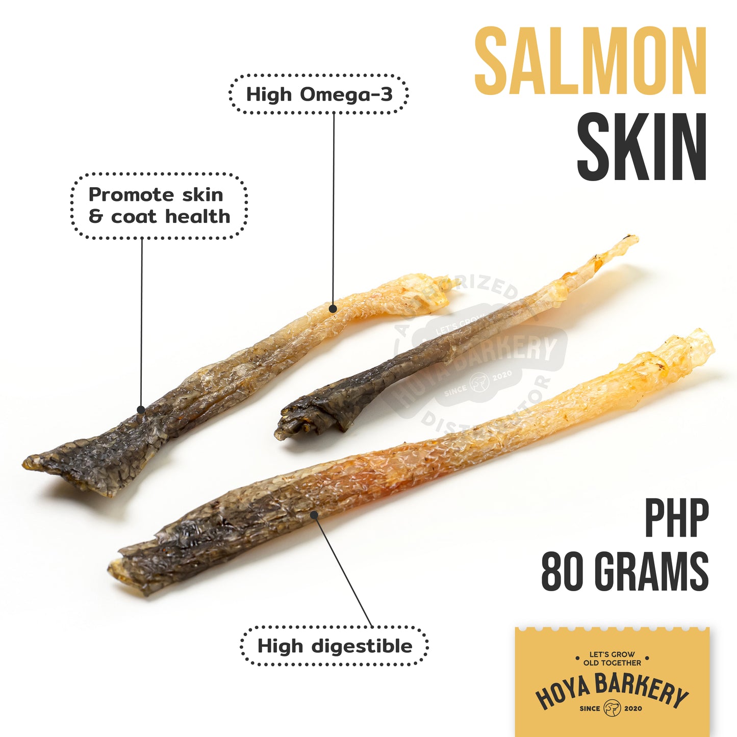 Hoya Barkery - Salmon Skin Rolls