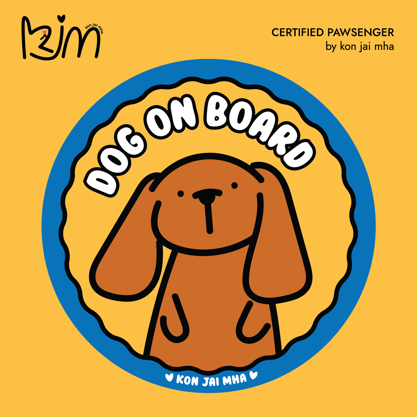 by kon jai mha Car Stickers - Yellow