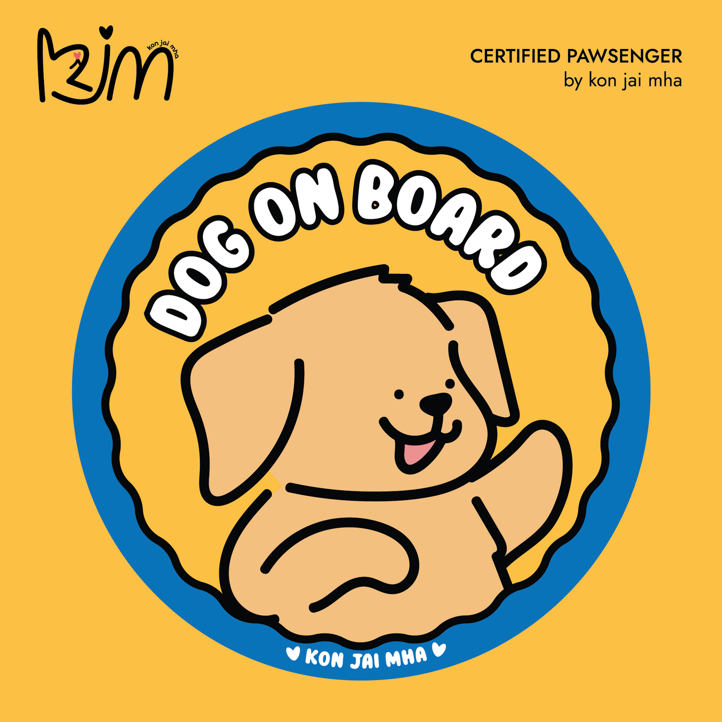 by kon jai mha Car Stickers - Yellow
