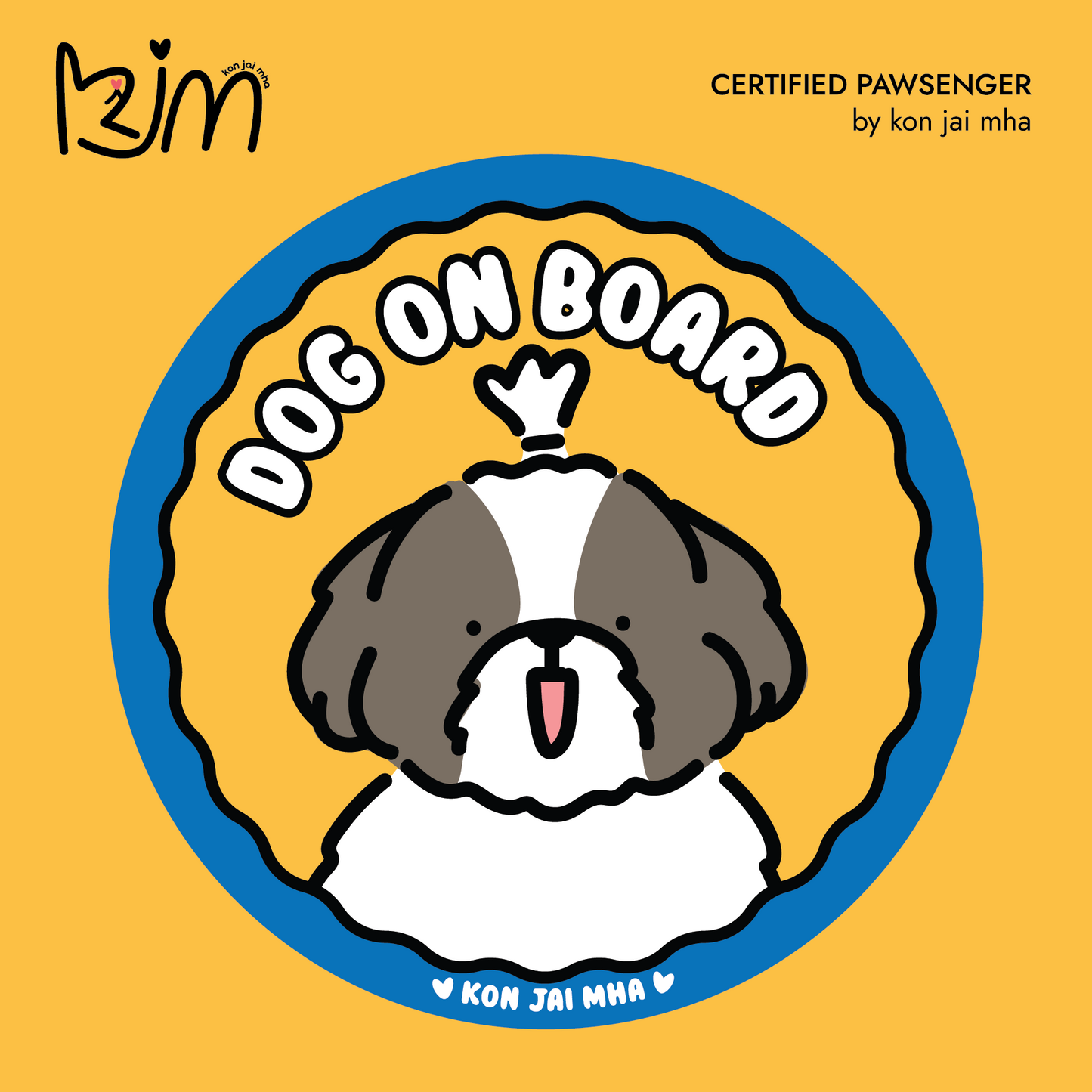 by kon jai mha Car Stickers - Yellow