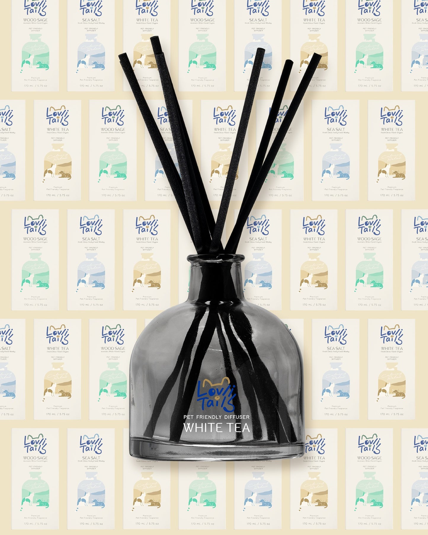 Lovli Tails - Reed Diffuser, Pet-safe