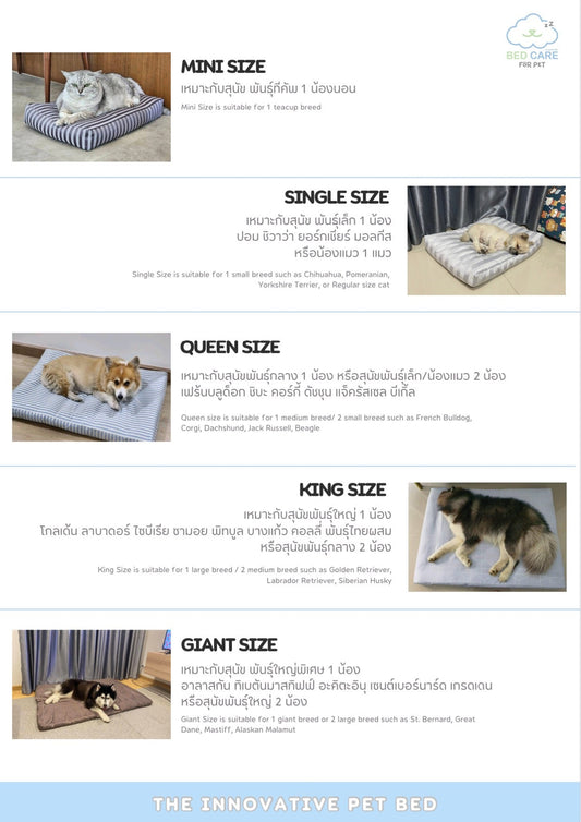 Bed Care for Pet Bed + Cover orthopedic cushion bed, part of the made-to-order pet bedding line at Le Bubu Pets Philippines