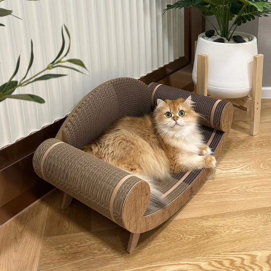 Carton Connection Purrline cardboard cat sofa scratcher — pet-friendly home design guide by Le Bubu Pets Philippines