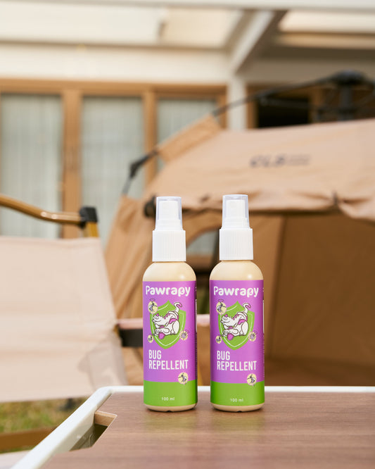 Pawrapy Anti-Mosquito & Anti-Tick Repellent Spray, part of the Pawrapy lineup stocked at Le Bubu Pets' Super Barket corner, 4F Spatio, Opus Mall