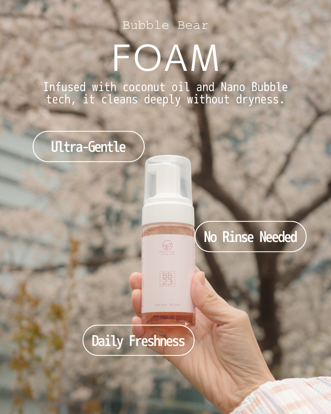 Bubble Bear Dry Foam, Waterless Cleaner