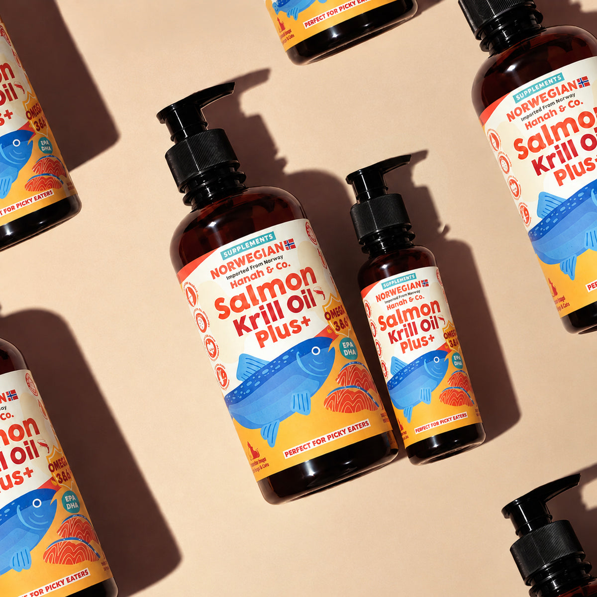 Hanah & Co - Salmon Krill Oil — omega-3 food topper for skin & coat