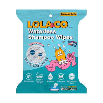 Lola & Co - Pet Wipes, Waterless Shampoo