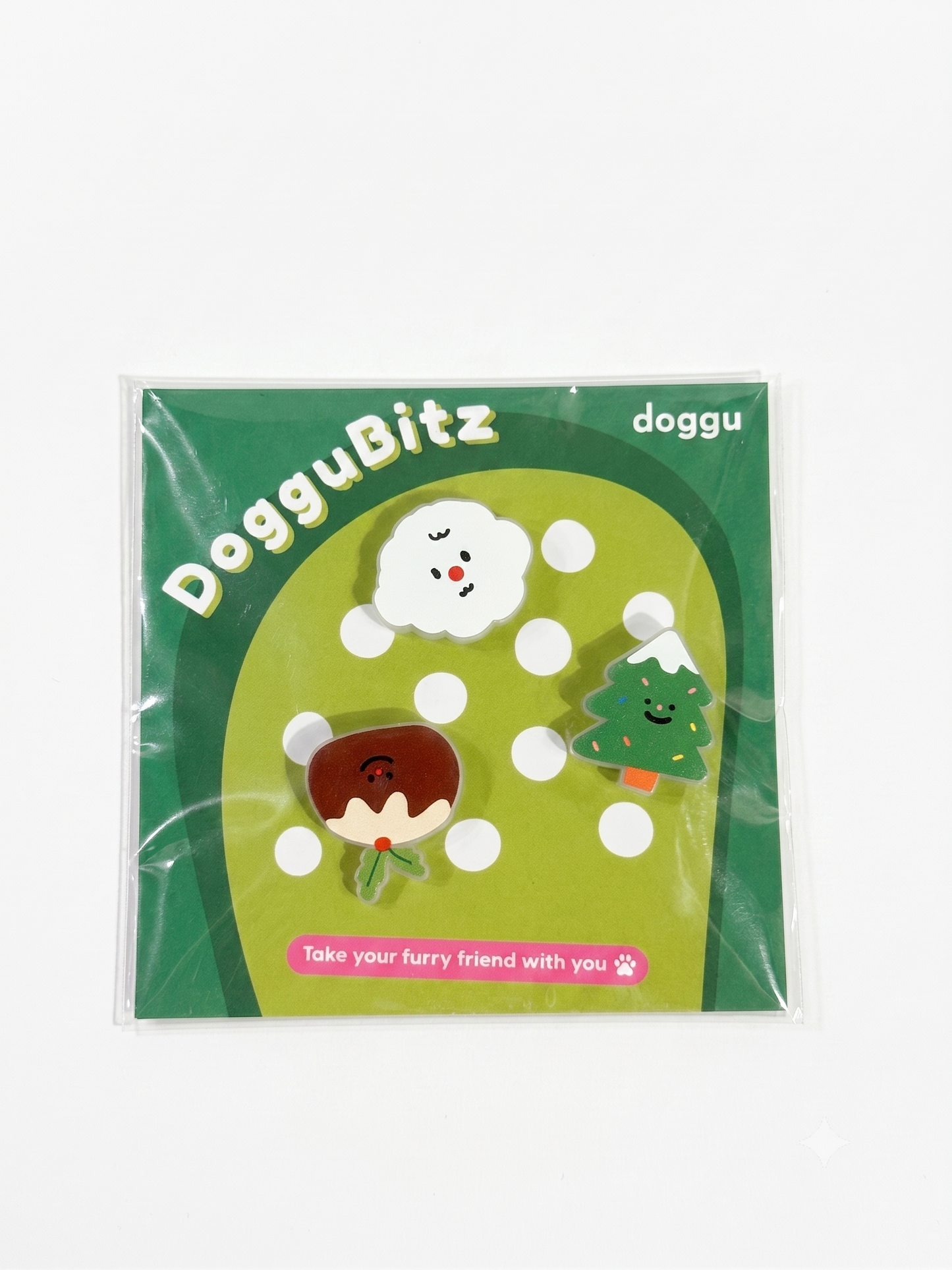 DogguBitz Christmas Charm Set – Holiday Pet Charms (Santa Cloud, Pudding & Christmas Tree)