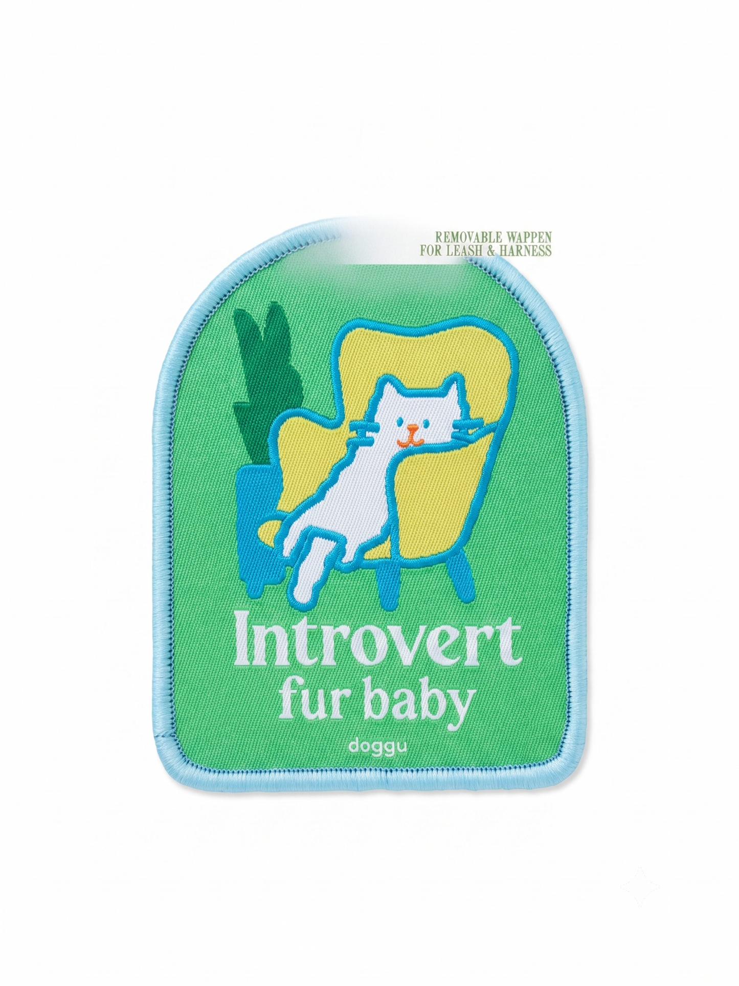 Doggu Introvert Fur Baby Leash Wappen – Removable Dog & Cat Leash Patch