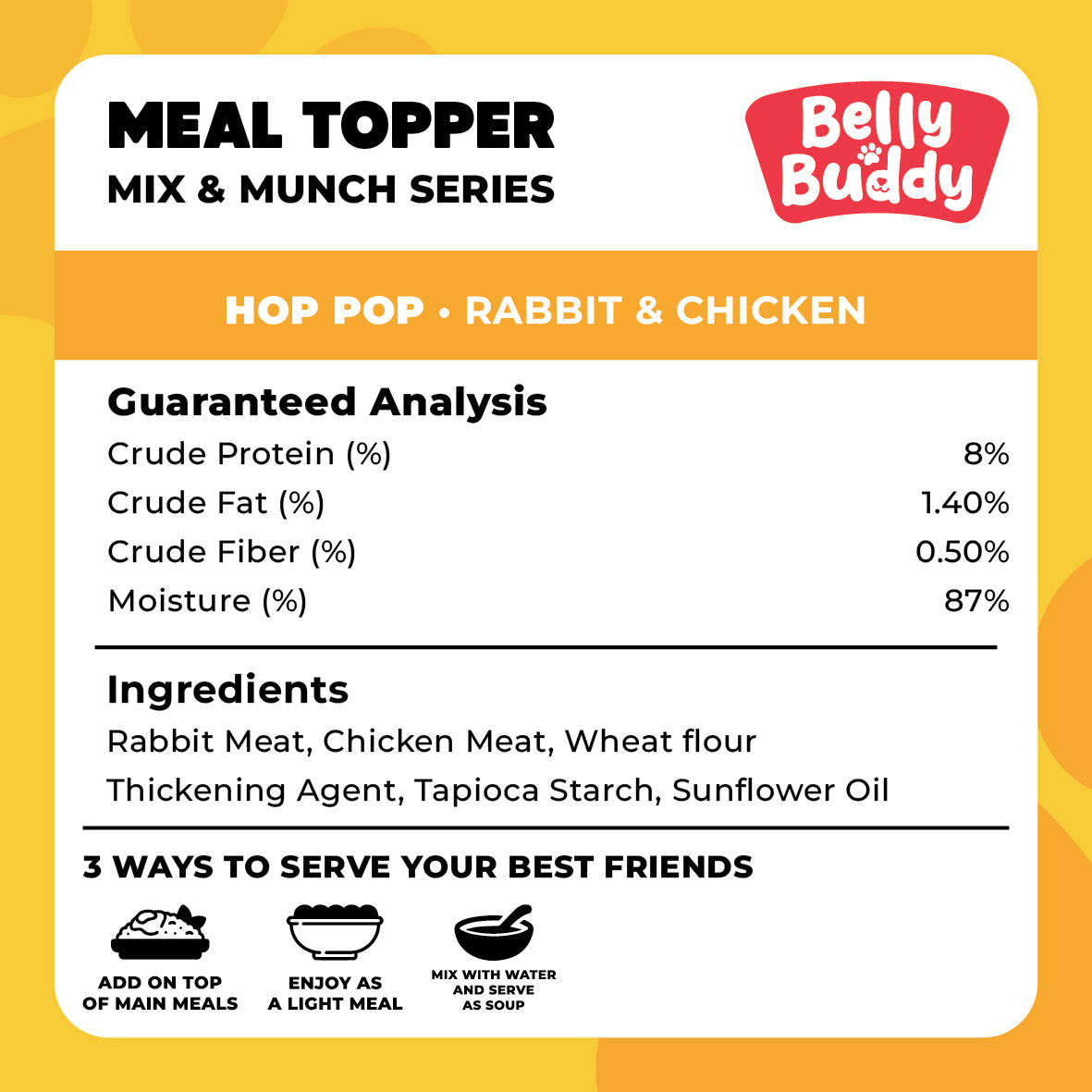 Belly Buddy Mix & Munch Series - Hop Pop (Rabbit & Chicken)