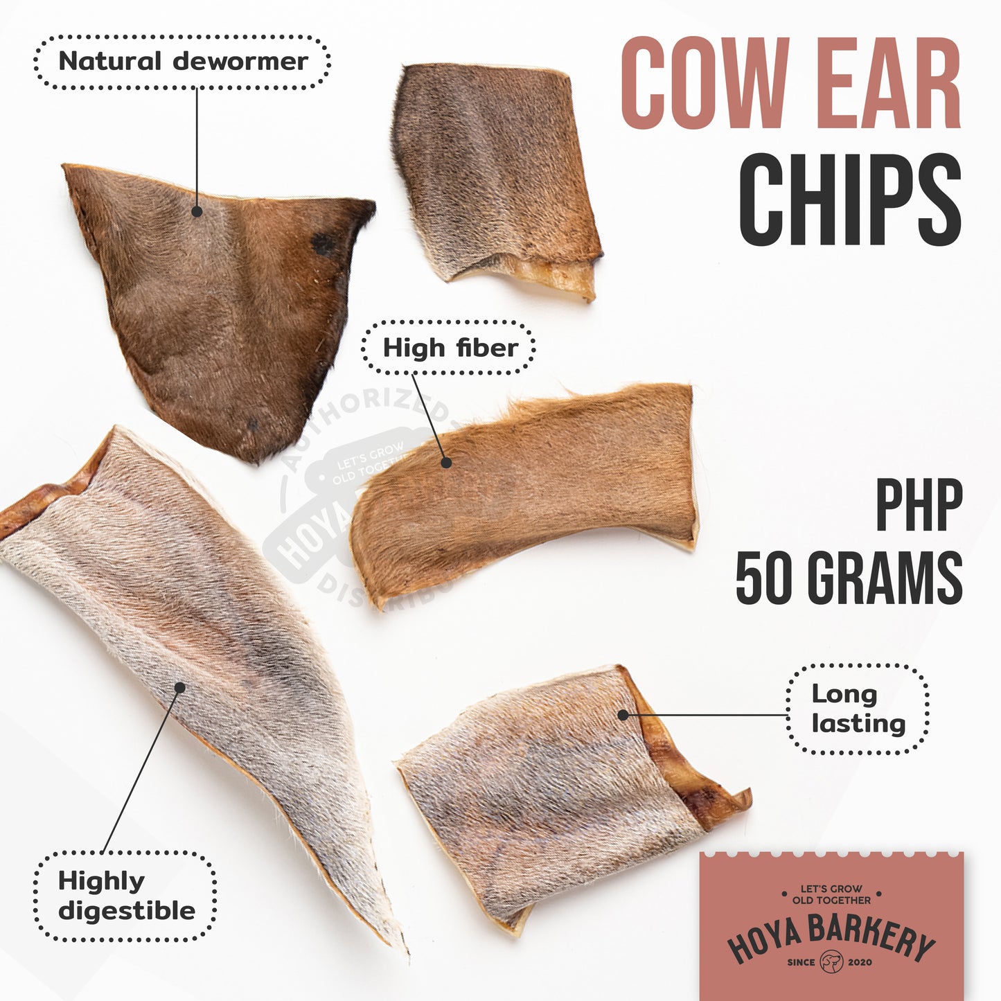 Hoya Barkery - Cow Ear Chips