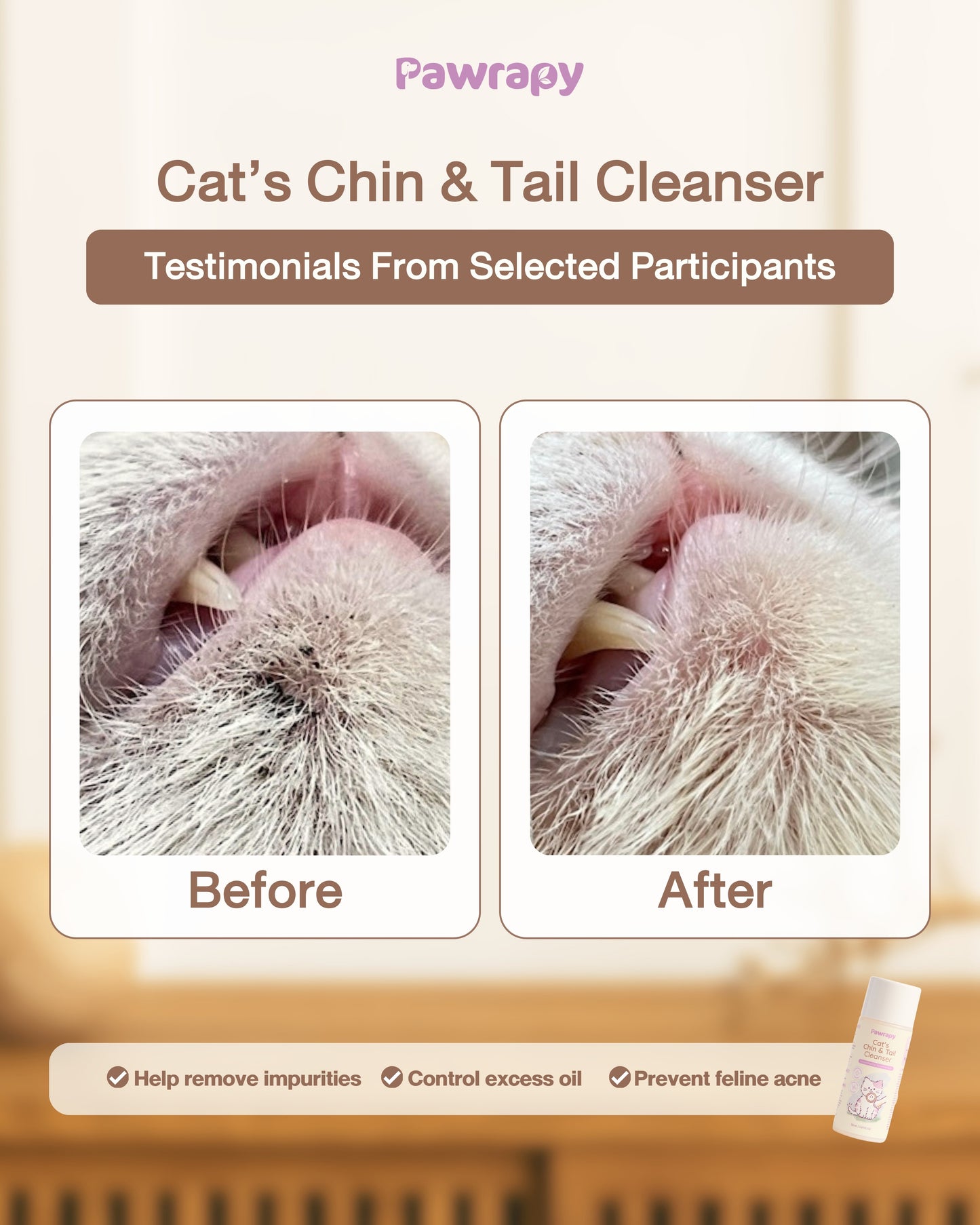 Pawrapy - Cat Chin & Tail Cleanser