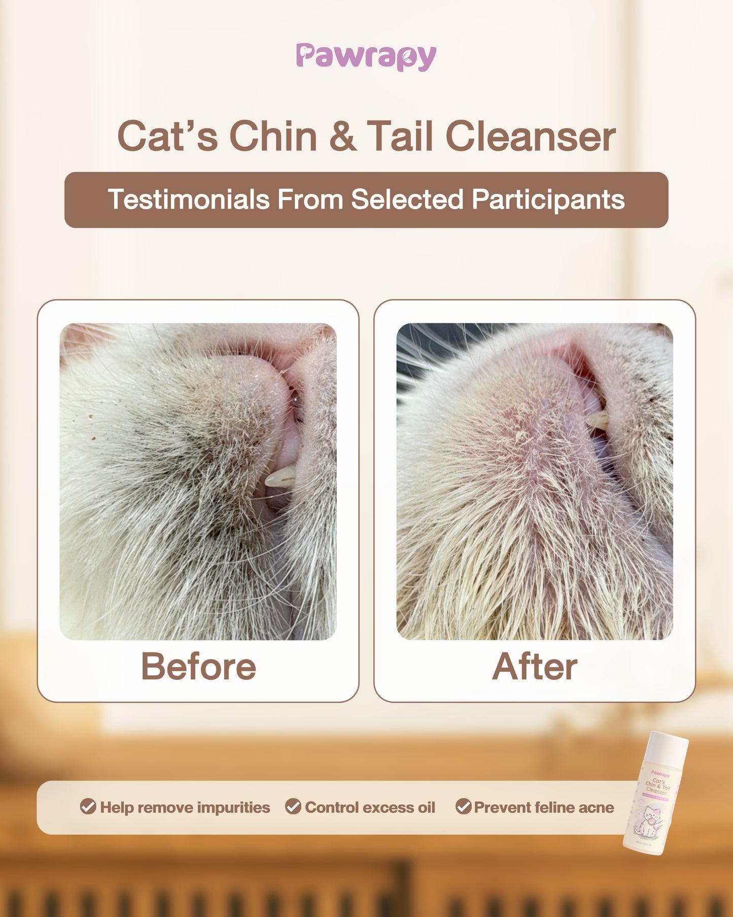 Pawrapy - Cat Chin & Tail Cleanser