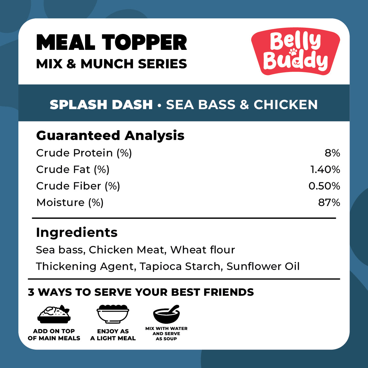 Belly Buddy Mix & Munch Series - Splash Dash (Sea Bass & Chicken)