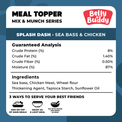 Belly Buddy Mix & Munch Series - Splash Dash (Sea Bass & Chicken)