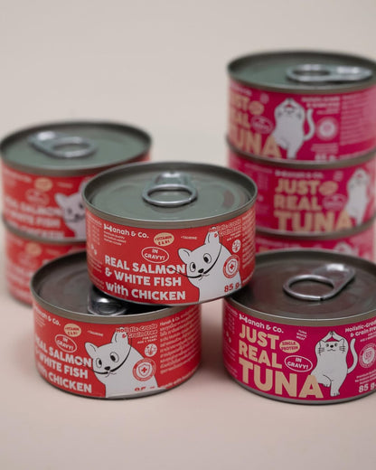 Hanah & Co - Real Salmon & White Fish with Chicken, 85g (for cats)