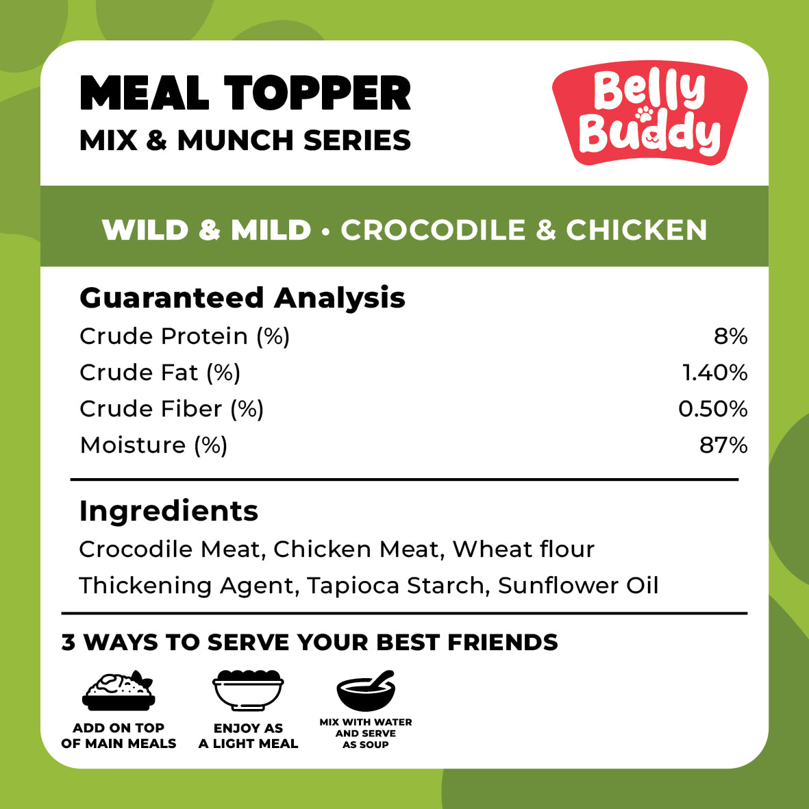 Belly Buddy Mix & Munch Series - Wild & Mild (Crocodile & Chicken)