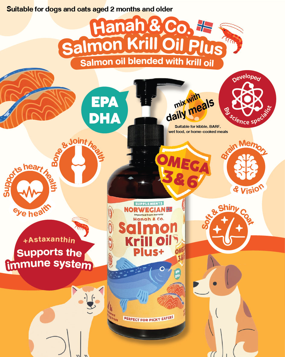 Hanah & Co - Salmon Krill Oil — omega-3 food topper for skin & coat