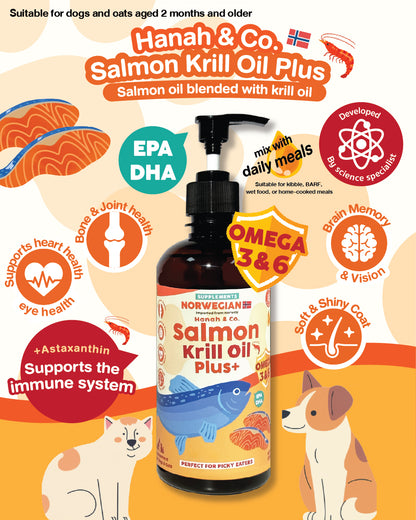 Hanah & Co - Salmon Krill Oil — omega-3 food topper for skin & coat