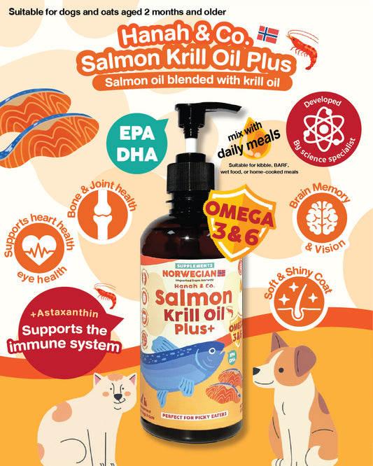 Hanah & Co - Salmon Krill Oil — omega-3 food topper for skin & coat