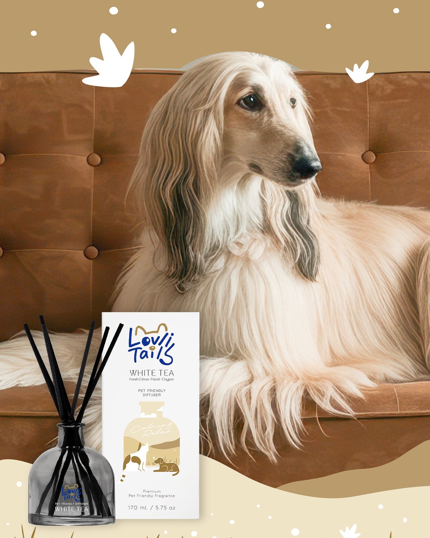 Lovli Tails - Reed Diffuser, Pet-safe